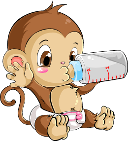 0115 Baby Bottle Monkey