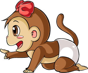 0116 Baby Crawling Monkey